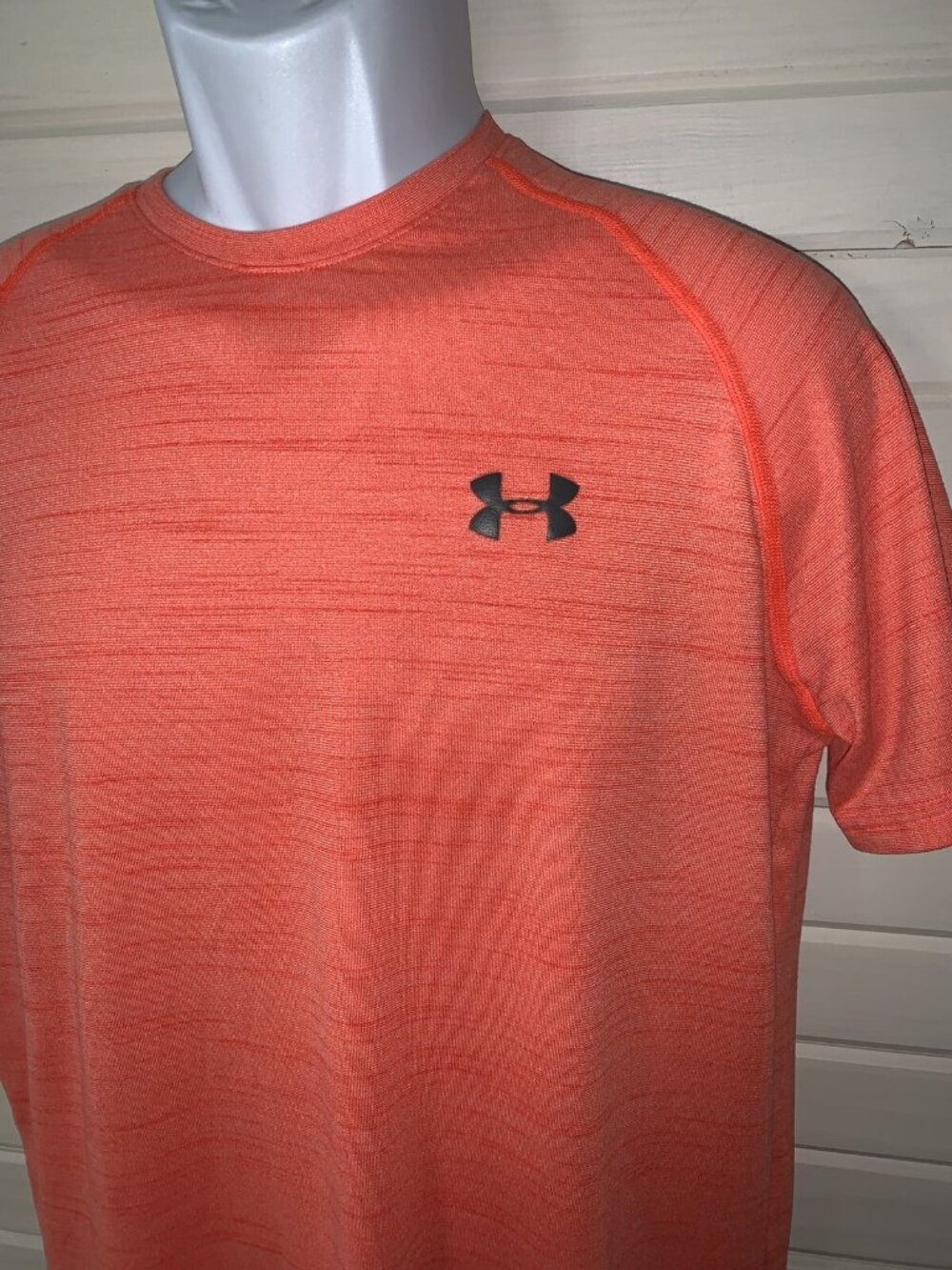 Under Armour Sz MEDIUM Men's Tech S/S T-Shirt Logo 1228539 Orange EUC